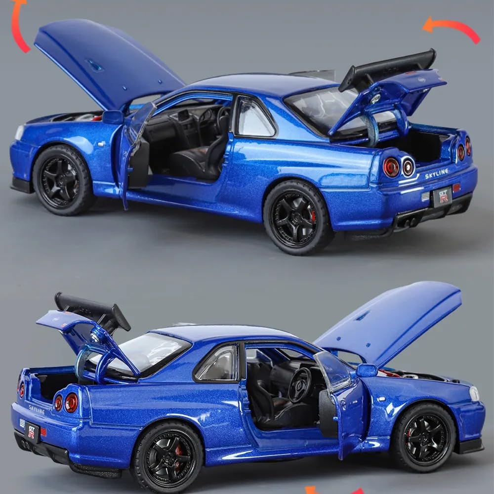 Nissan Skyline GT-R R34 1:24 Diecast Scale Model Car