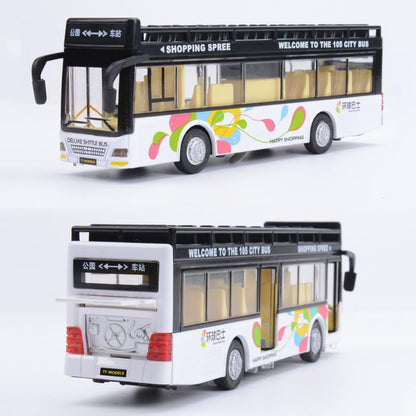 Double-Decker Sightseeing Bus Diecast Scale Model