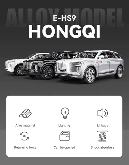 Hongqi E-HS9 luxury SUV 1:24 Diecast Scale Model Car