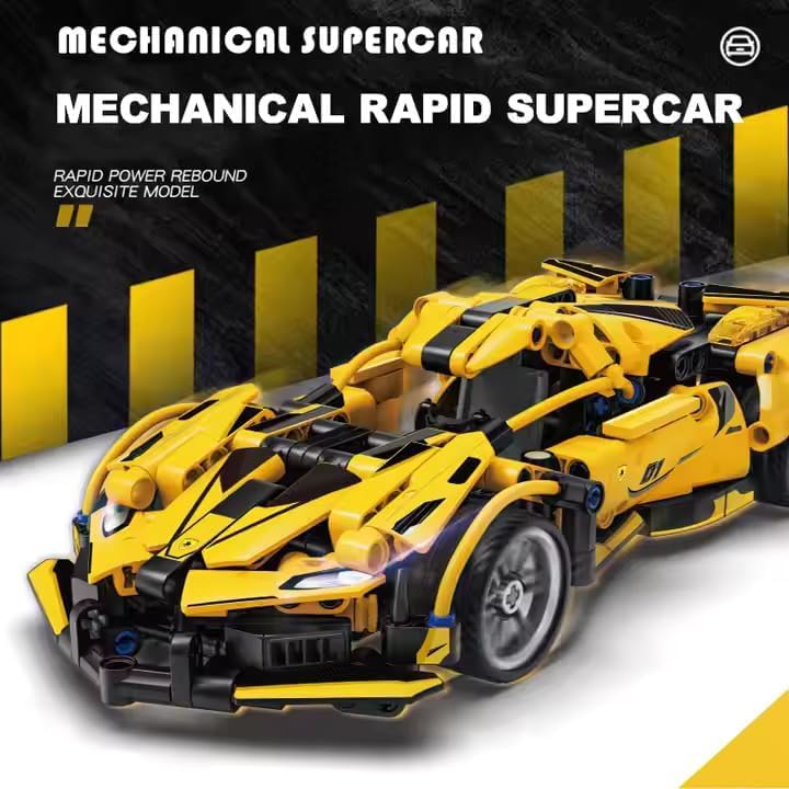 Pull Back Racing Car Building Block Set 1:18 diecast scale model