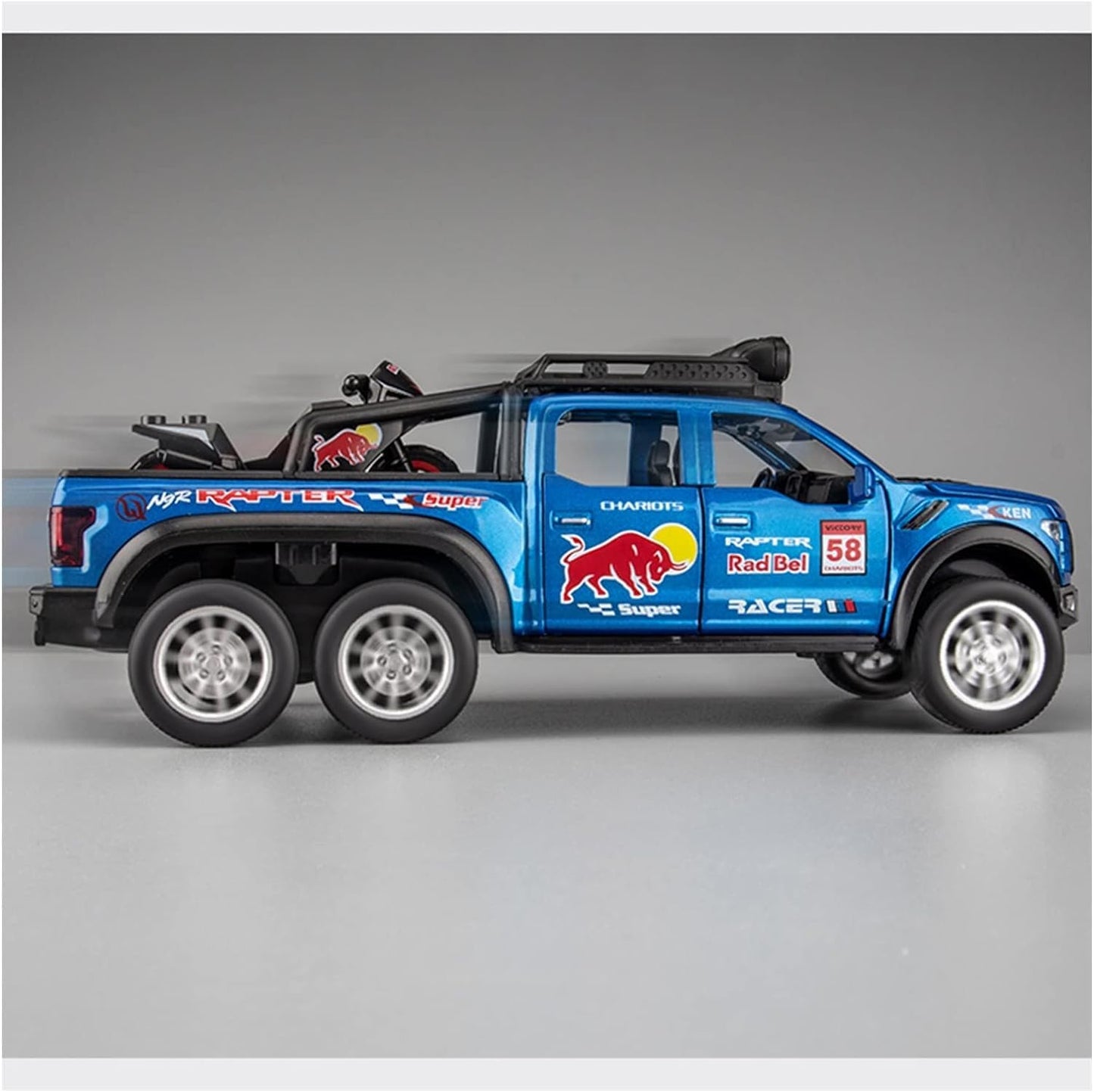 Ford Raptor Red Bull F150 1:24 Diecast Scale Model Car