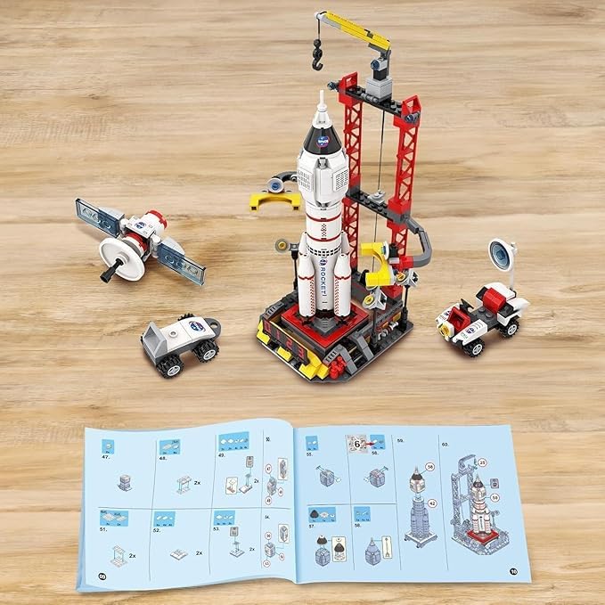Space Rocket Launch Control Center Building Block Set