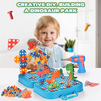 Creative Screw Puzzle Dinosaur Suitcase Toy Set