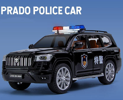 Toyota Land Cruiser LC300 Police Car 1:24 Diecast Scale Model Car