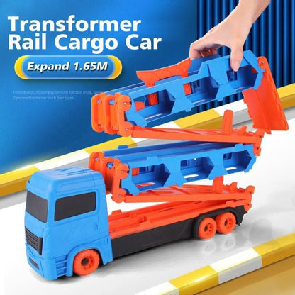 Transport Truck Pull Back Racing Car Carrier Toy Set