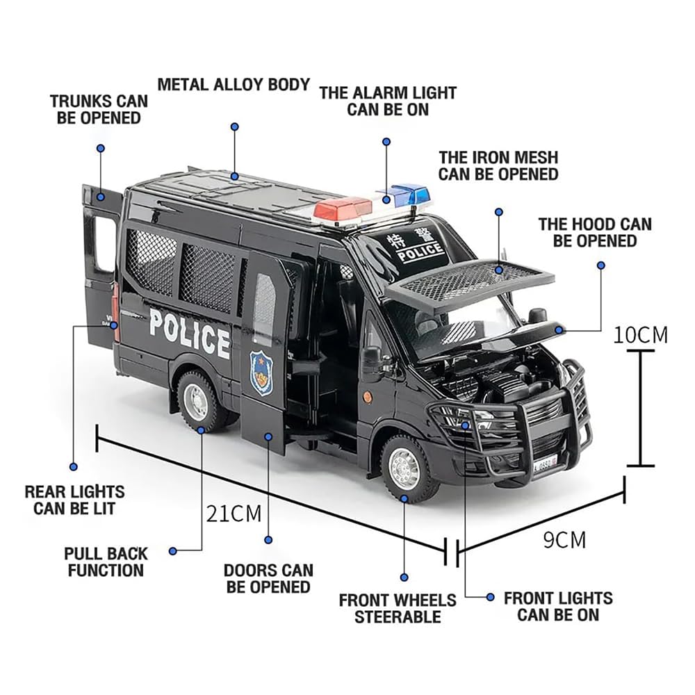 Iveco Police Van 1:24 Diecast Scale Model