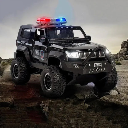 Jeep Police 1:24 Diecast Scale Model Car