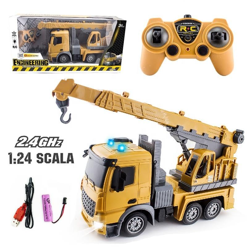 remote-controlled construction crane truck