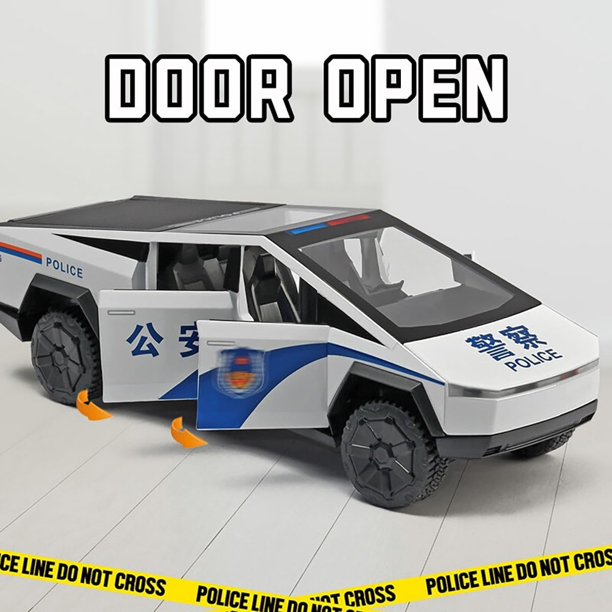Tesla Cyber Police Truck 1:24 Diecast Scale Model Car