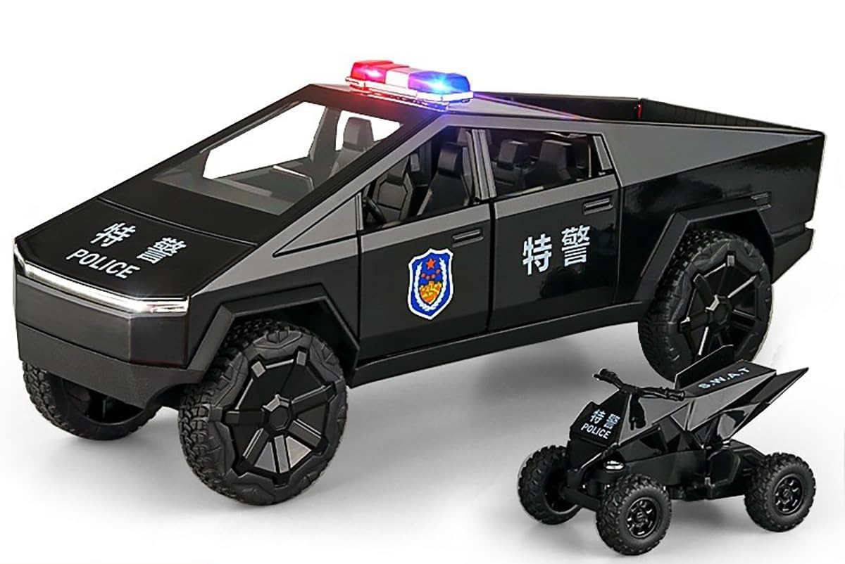 Tesla Cyber Police Truck 1:24 Diecast Scale Model Car