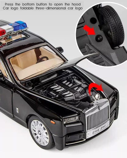 Rolls-royce Phantom Police 1:24 Diecast Scale Model Car