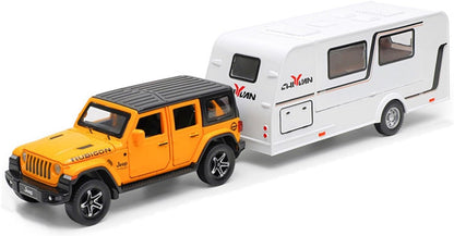 Wrangler Jeep Rubicon Trailer 1:24 Diecast Scale Model Car