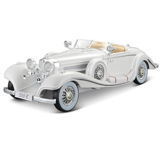 Vintage 1936 Mercedes Benz 500K 1:18 Roadster diecast scale model car collectible