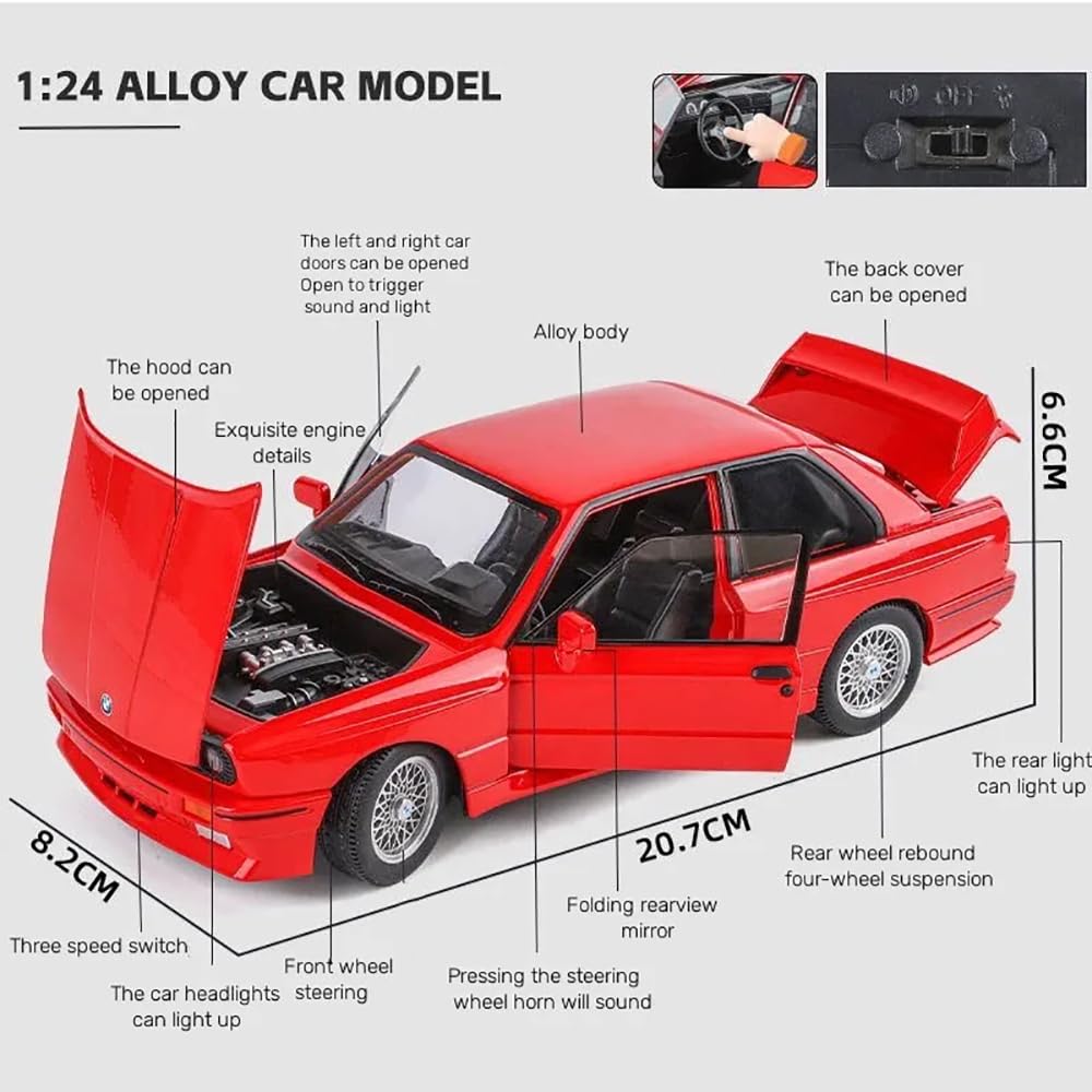 BMW E30 M3 Sport 1:24 Diecast Scale Model Car