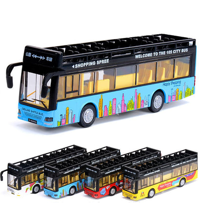 Double-Decker Sightseeing Bus Diecast Scale Model