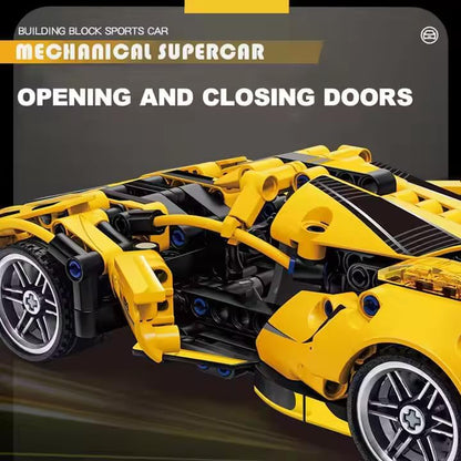 Pull Back Racing Car Building Block Set 1:18 diecast scale model