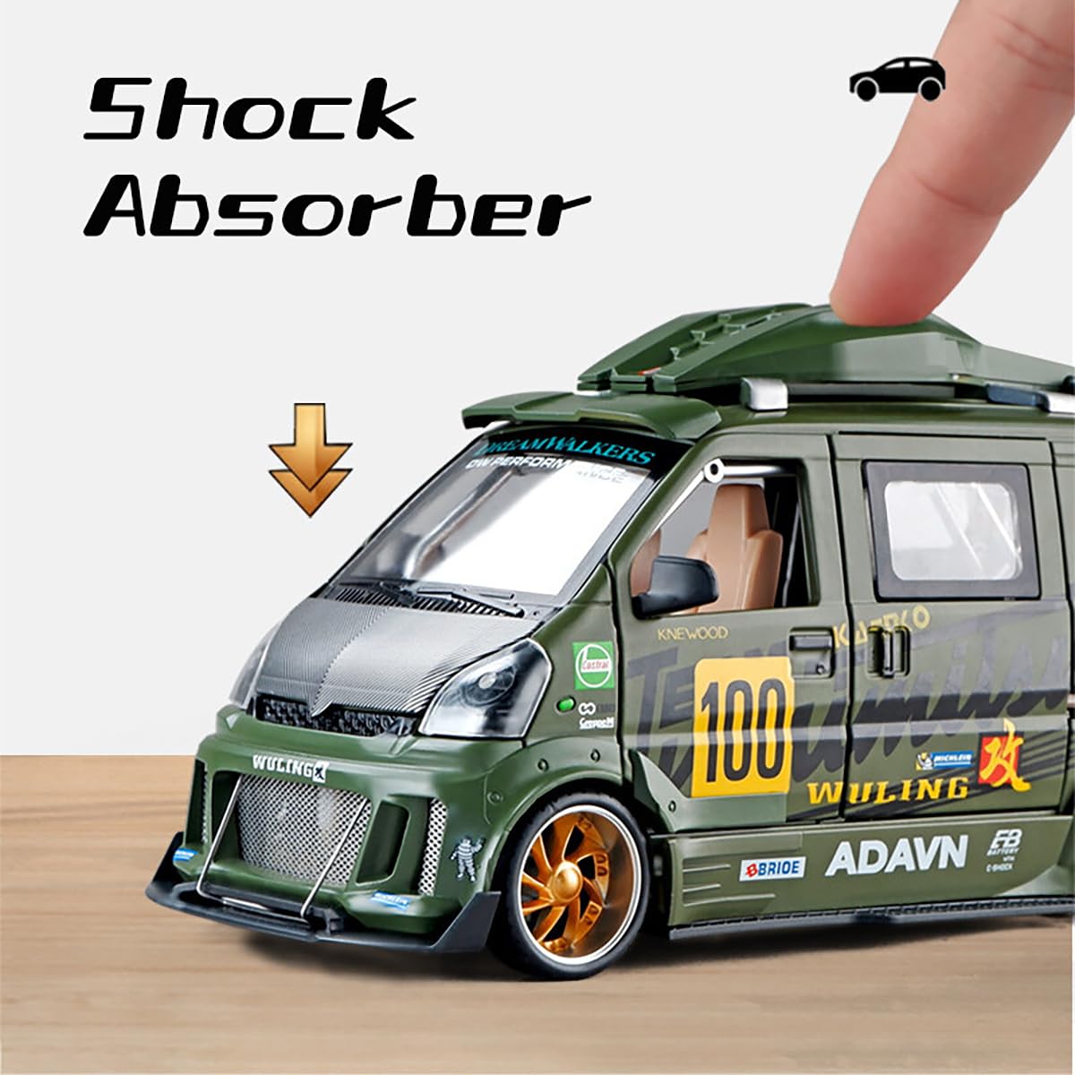 Wuling Track Sports Van 1:24 Diecast Scale Model Car
