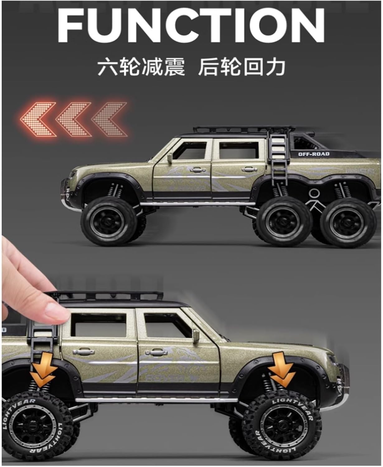 Land Rover Defender Guard 6x6 1:24 Diecast Scale Model Car