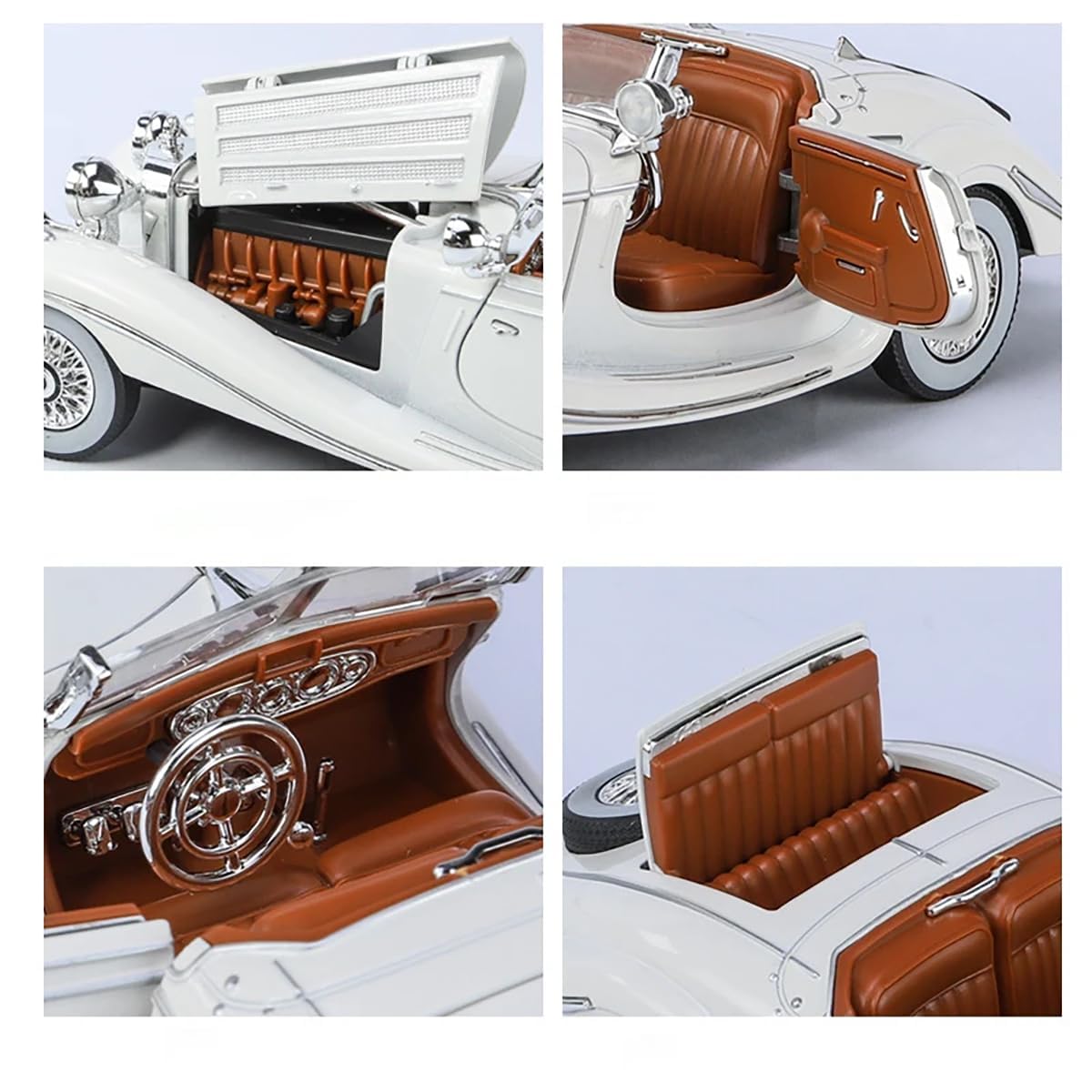 1936 Mercedes Benz 500K Vintage 1:24 Diecast Scale Model Car