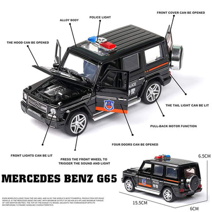 Mercedes Amg G65 Police 1:24 Diecast Scale Model Car