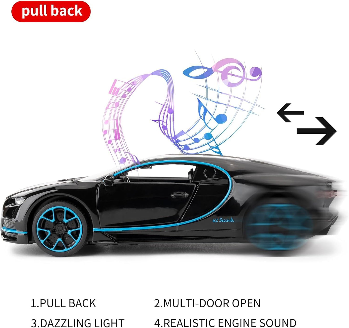 BUGATTI  CHIRON 1:24 Diecast Scale Model Car