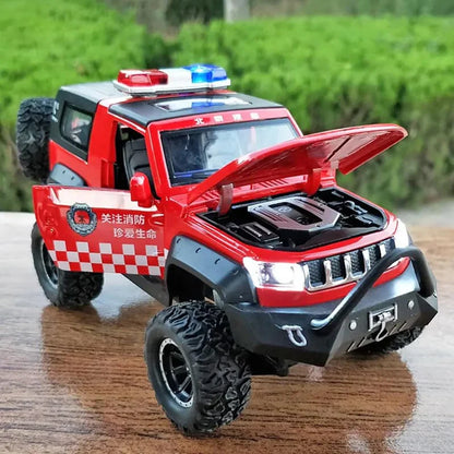 Jeep Police 1:24 Diecast Scale Model Car
