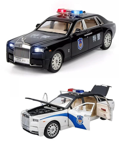 Rolls-royce Phantom Police 1:24 Diecast Scale Model Car
