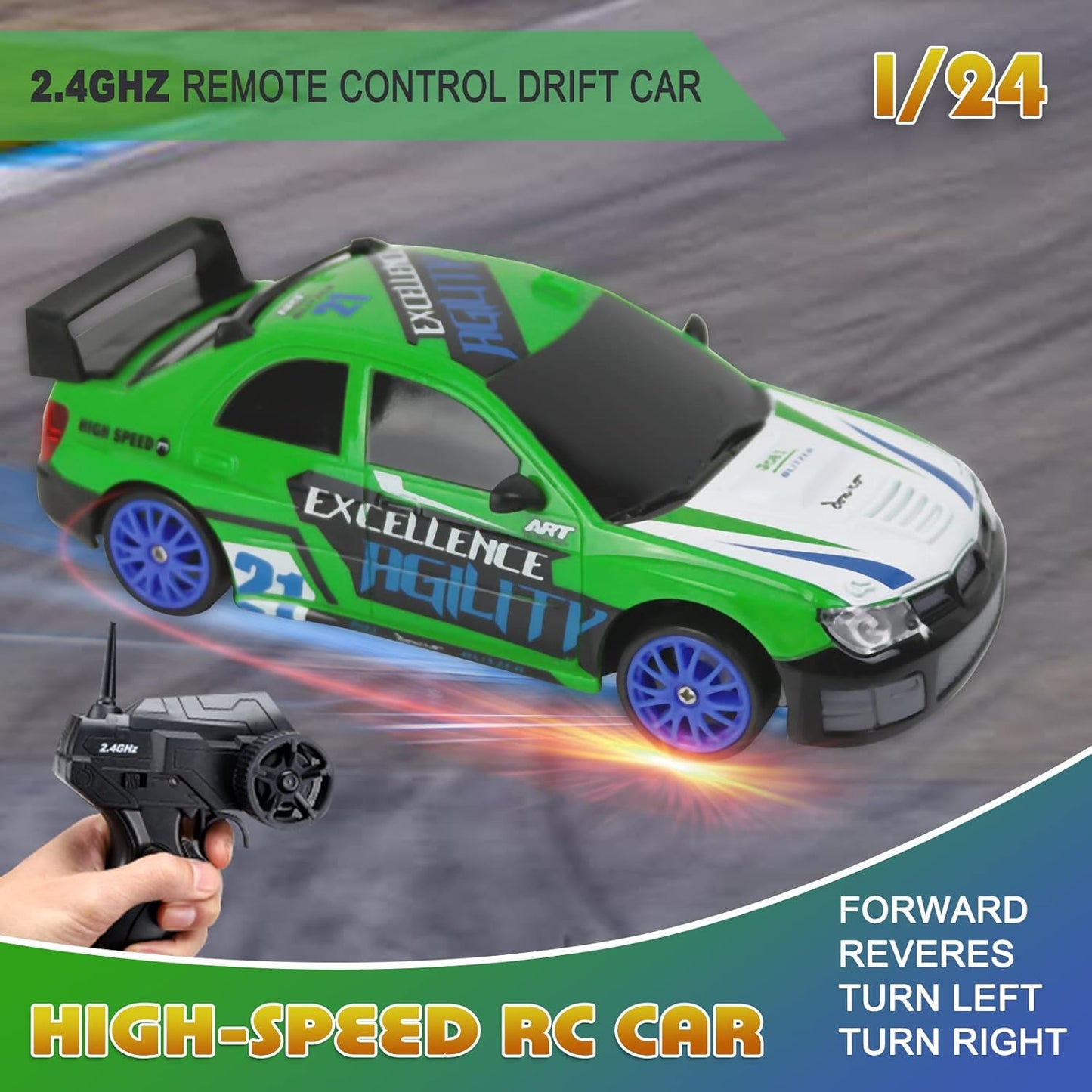 Remote Control Drift Car 2.4GHz 1:24 Scale