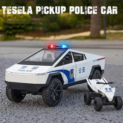 Tesla Cyber Police Truck 1:24 Diecast Scale Model Car