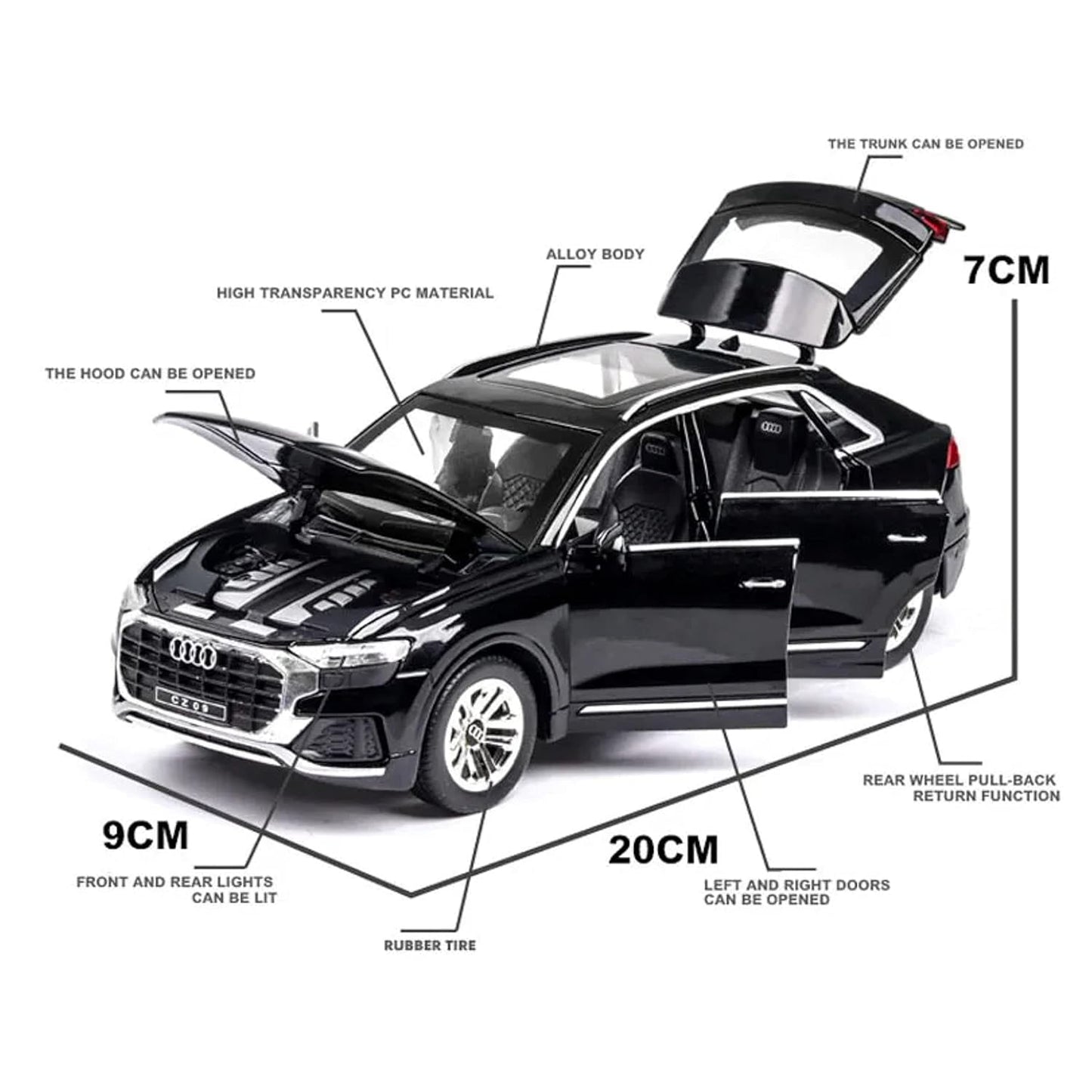 Audi Q8 1:24 Diecast Scale Model Car