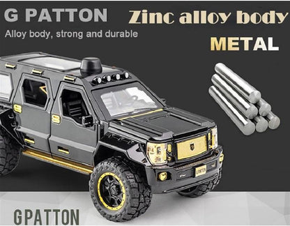 G-Patton Military Metal Toy Car 1:24 Diecast Scale Model