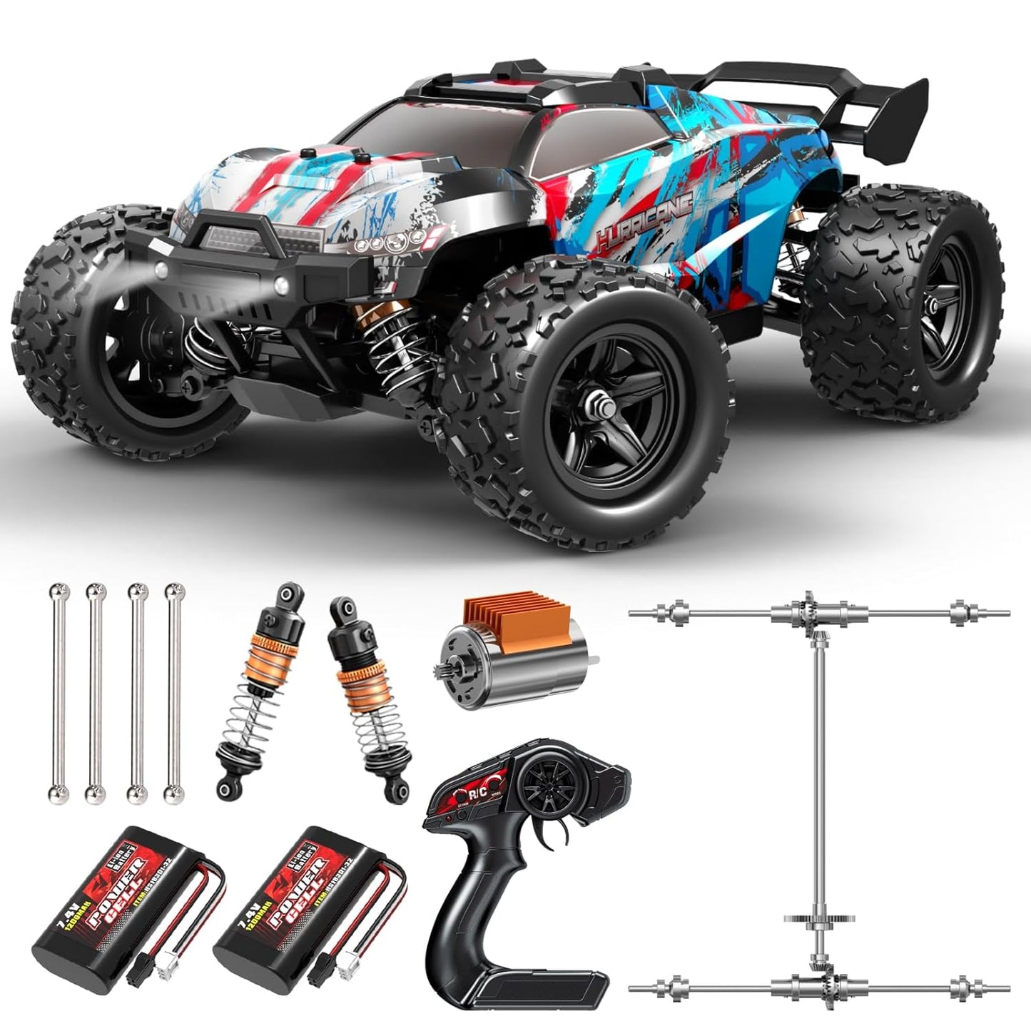 Hurricane radio-controlled (RC) high-speed remote control truck