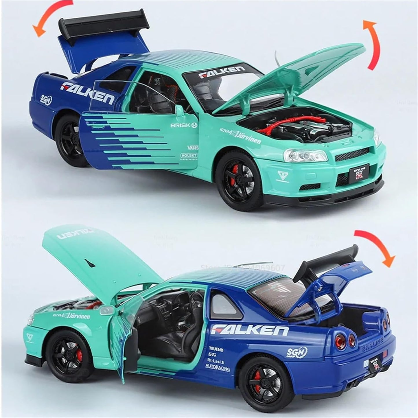 Nissan Skyline GTR R34 1:24 Diecast Scale Model Car
