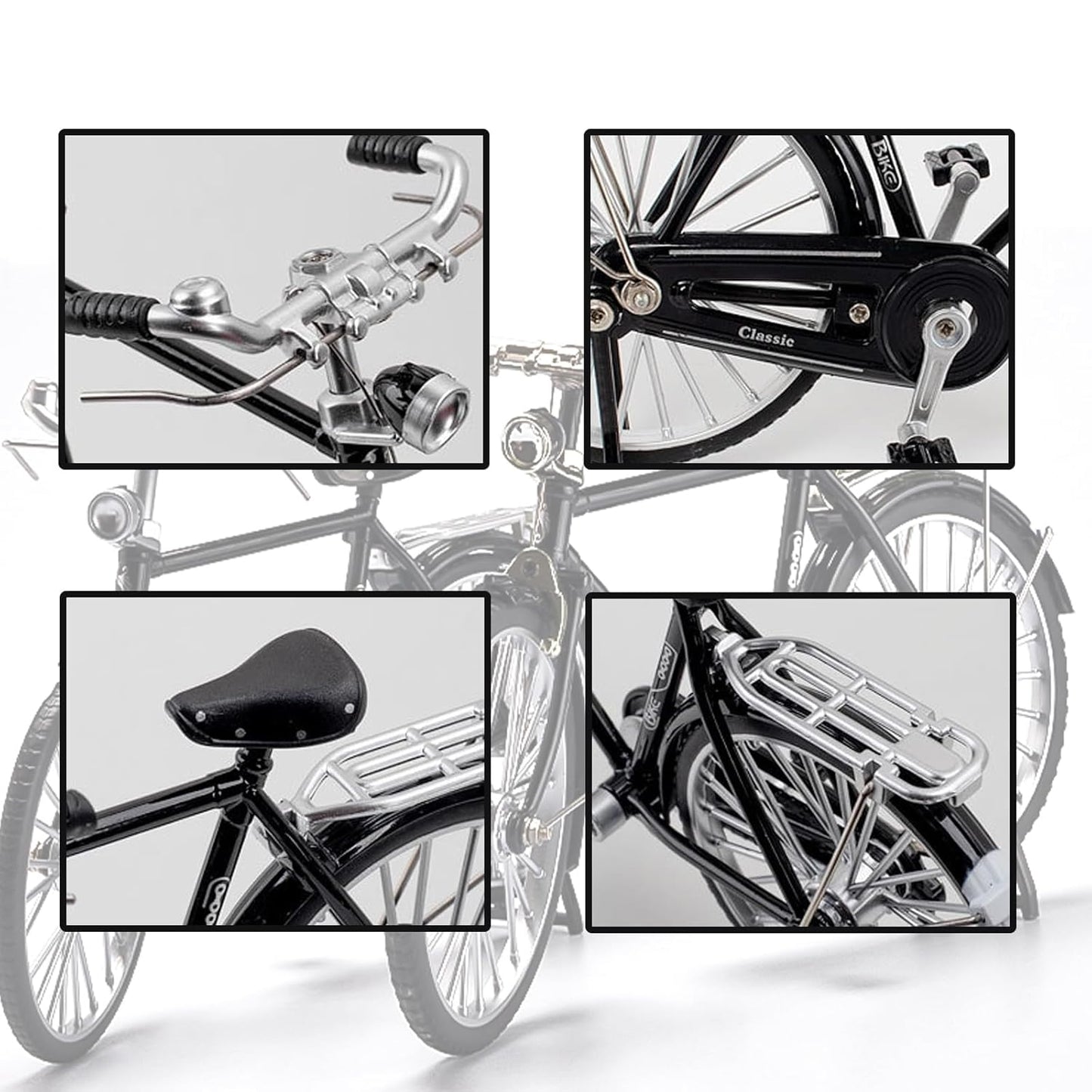 Vintage bicycle 1:10 diecast scale model