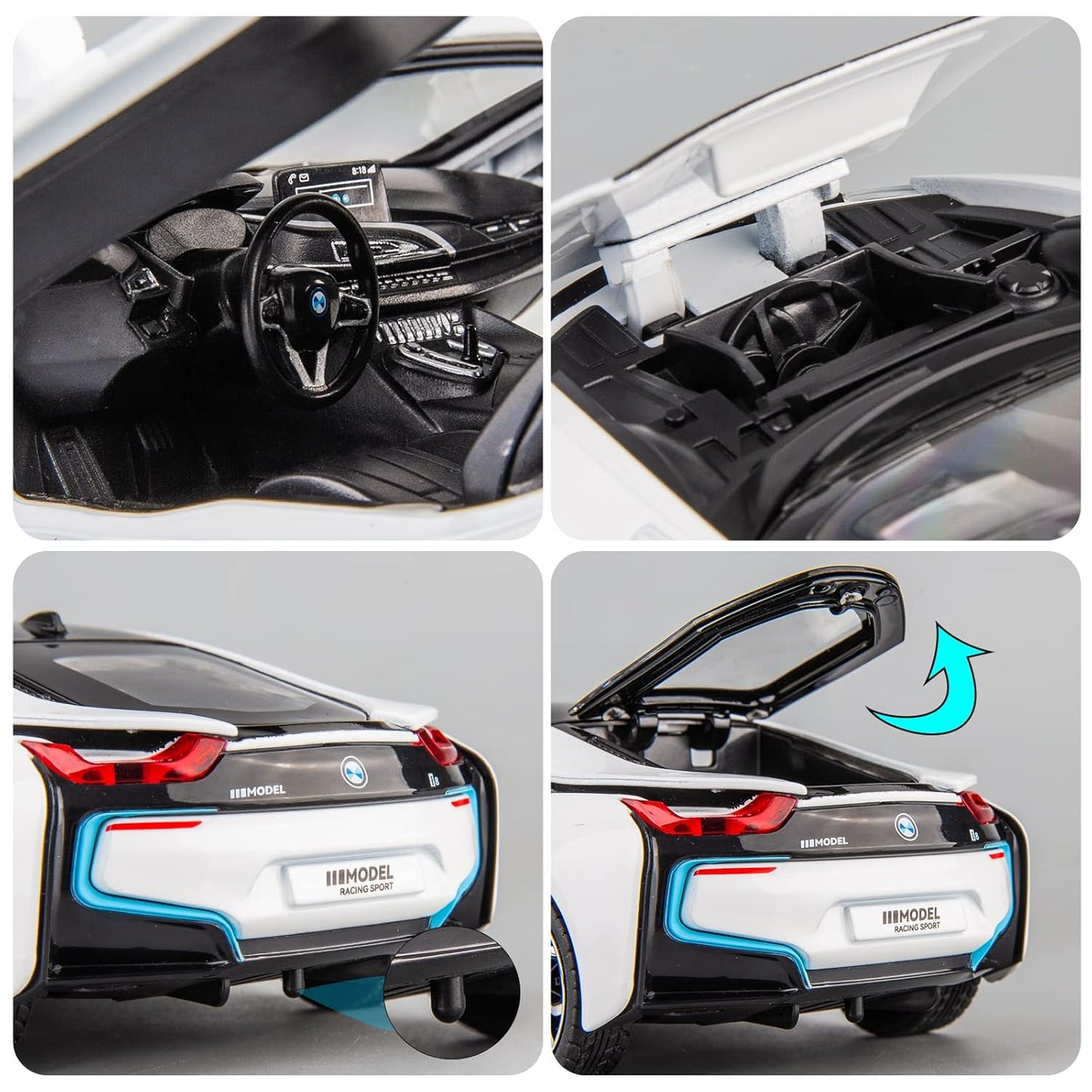 Bmw I8 1:24 Diecast Scale Model Car
