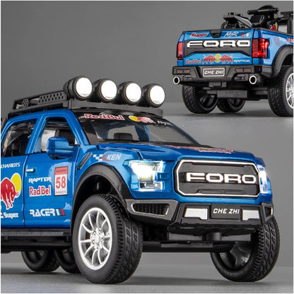 Ford Raptor Red Bull F150 1:24 Diecast Scale Model Car