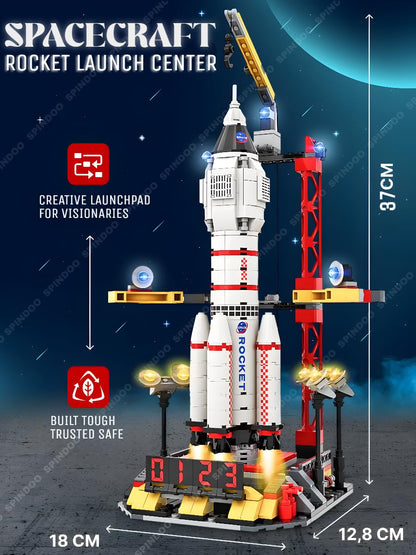 Space Rocket Launch Control Center Building Block Set