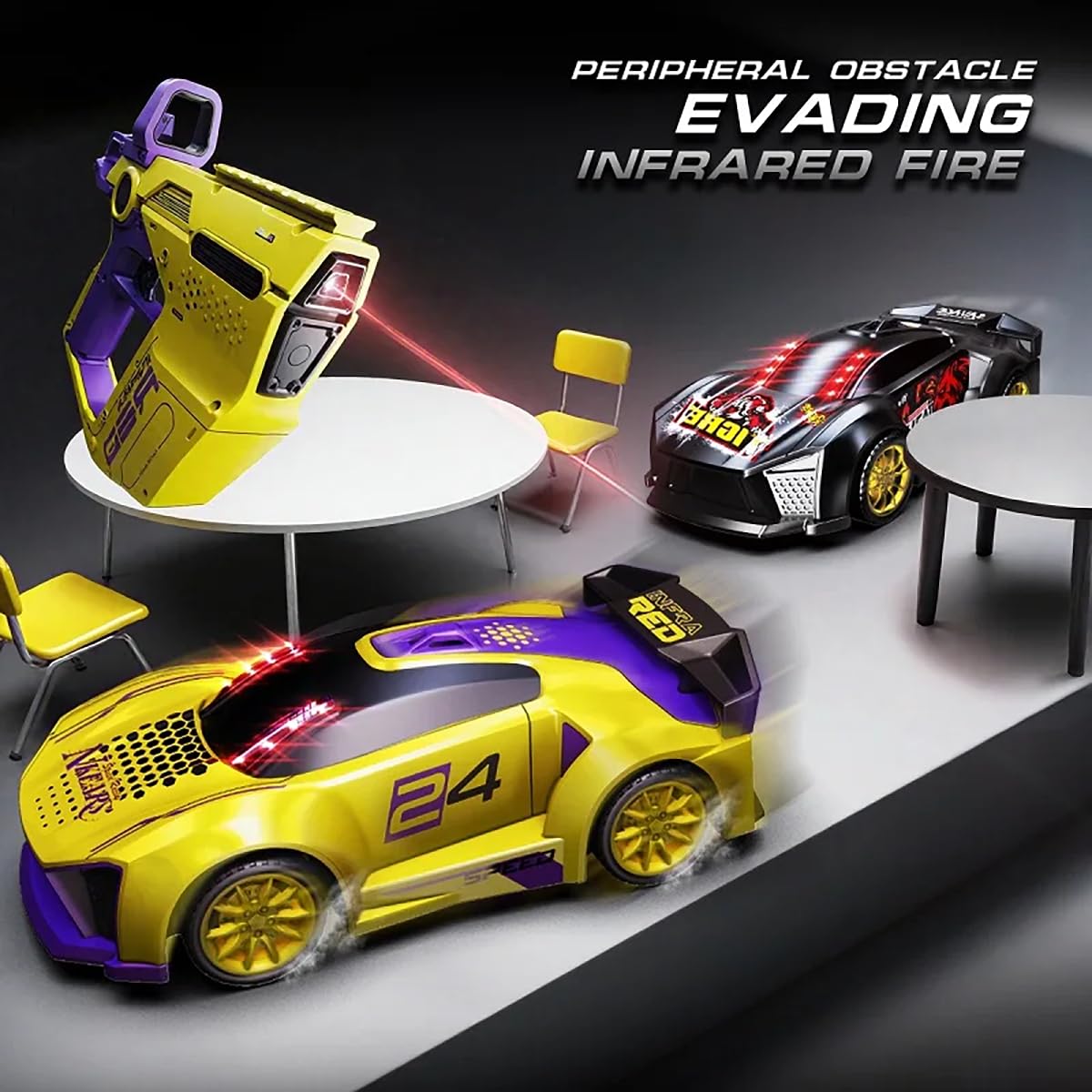 Infrared Gun Shooting Remote Control Car, Which Is a 2-player Battle Toy Set.
