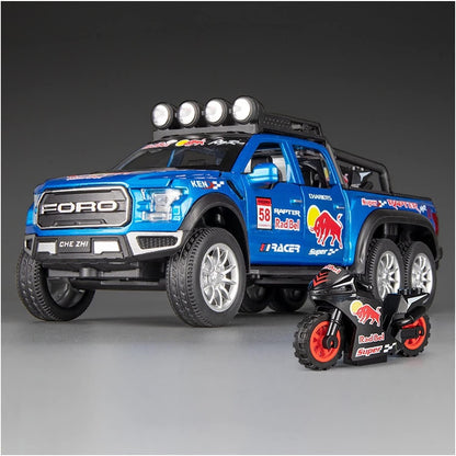 Ford Raptor Red Bull F150 1:24 Diecast Scale Model Car