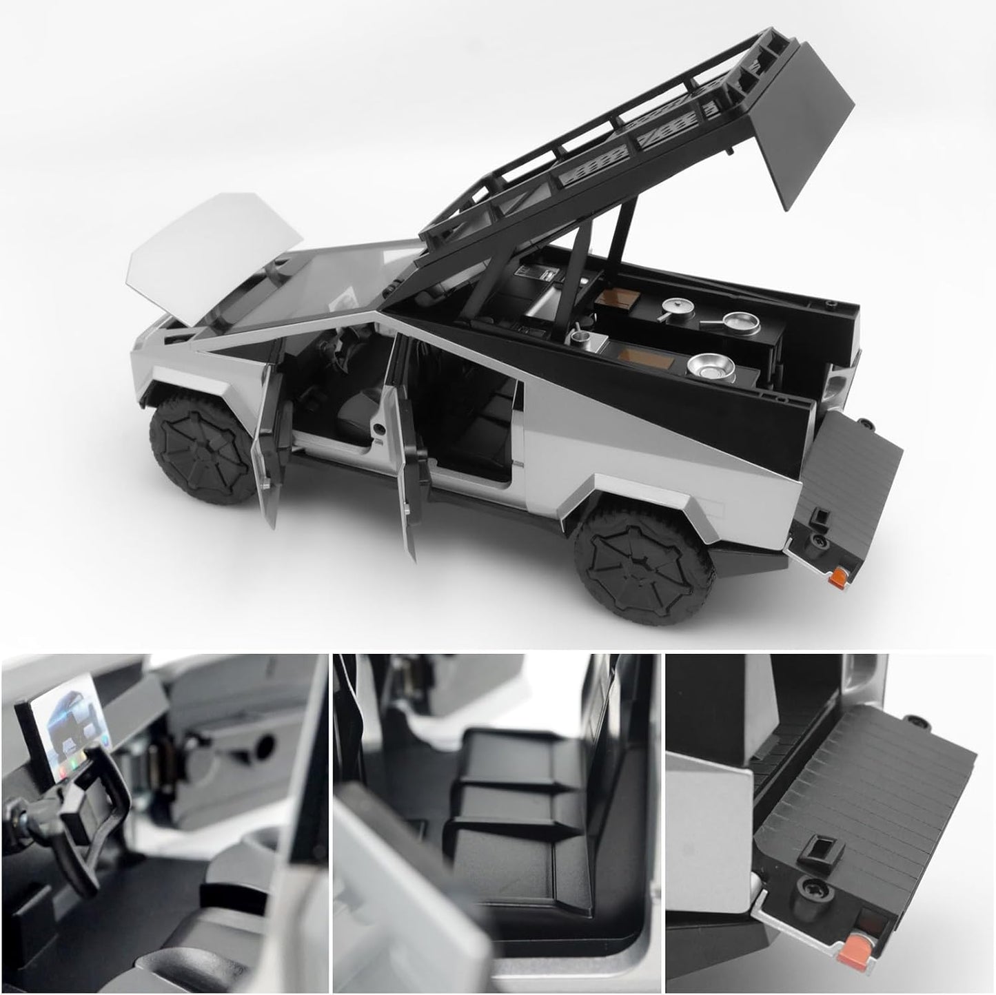 Tesla Cybertruck Camping Vehicle 1:24 Diecast Scale Model Car