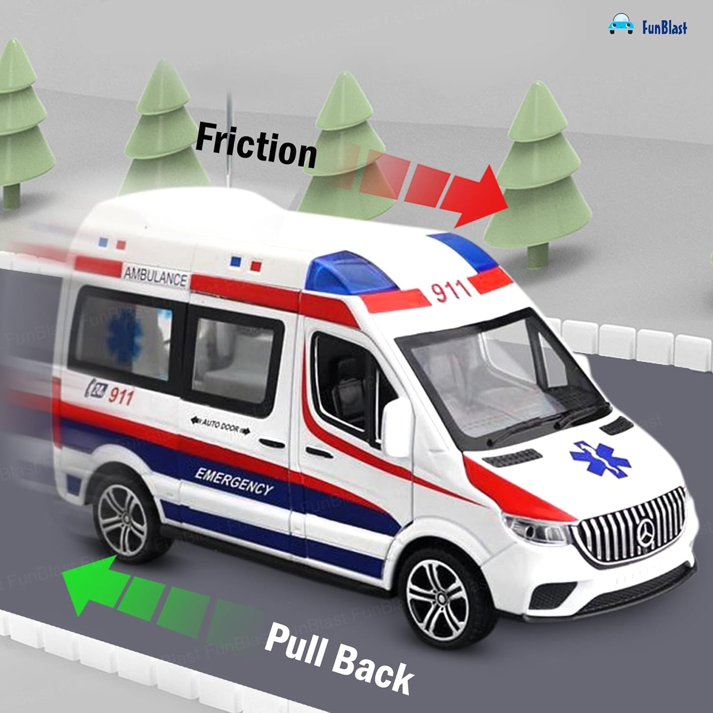 Mercedes Benz Ambulance Van 1:24 Diecast Scale Model Car