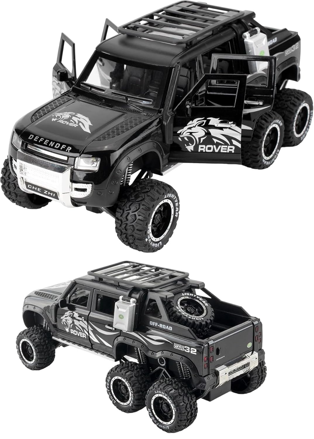 Land Rover Defender Guard 6x6 1:24 Diecast Scale Model Car