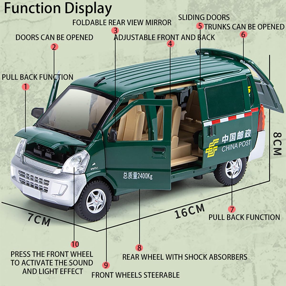 Wuling Rongguang Van 1:24 Diecast Scale Model Car