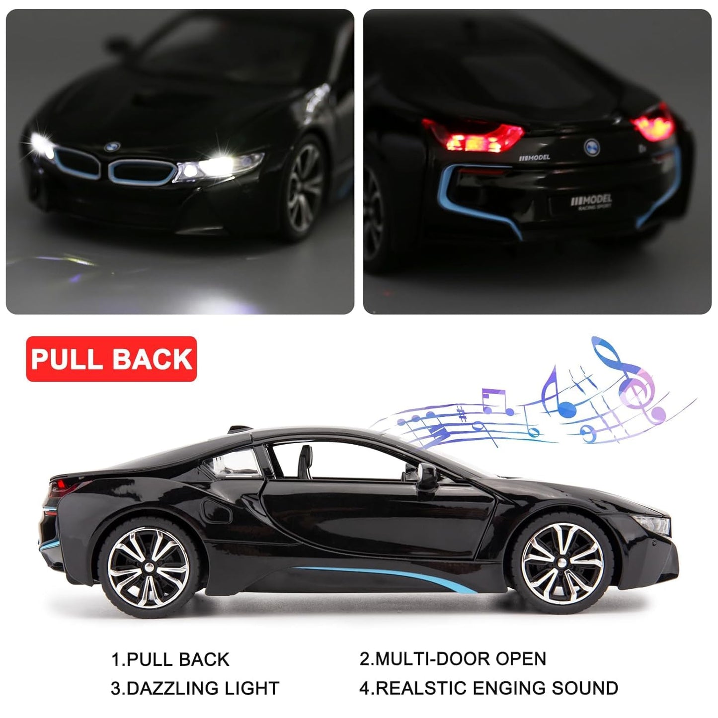 Bmw I8 1:24 Diecast Scale Model Car