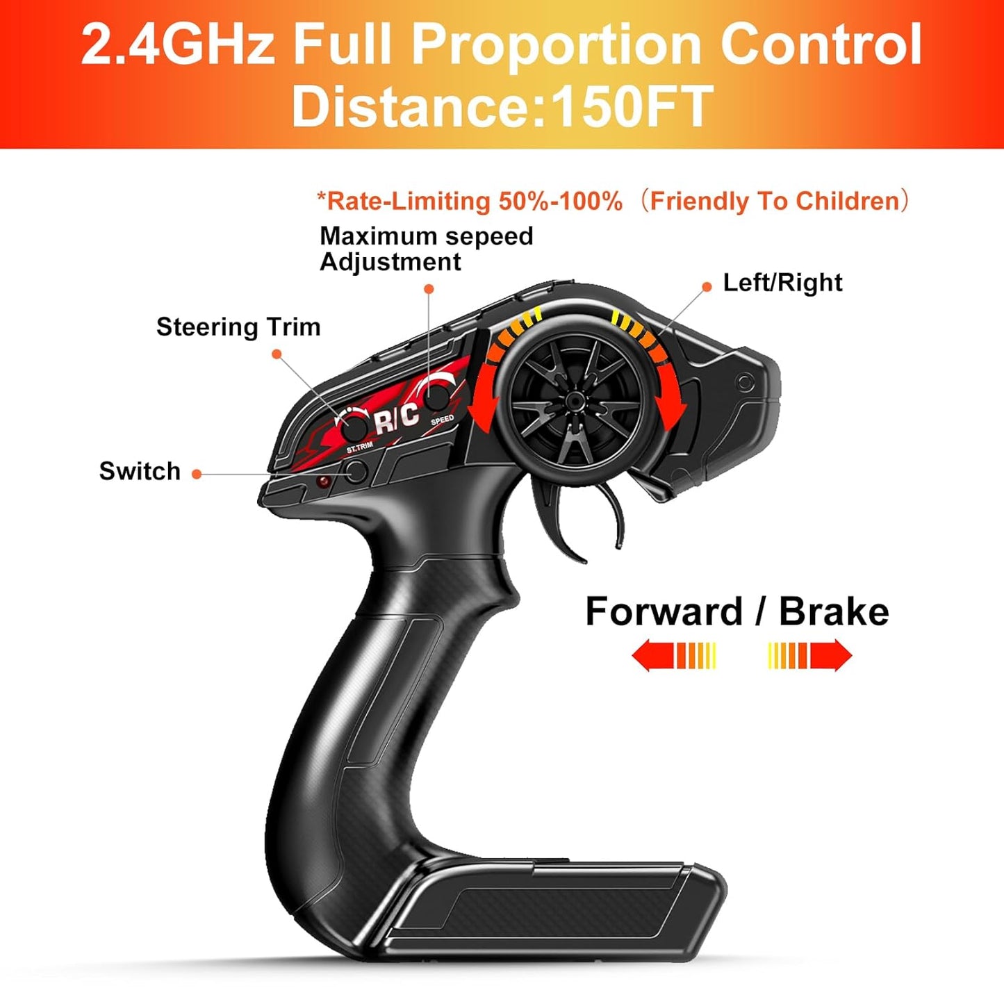 Hurricane radio-controlled (RC) high-speed remote control truck