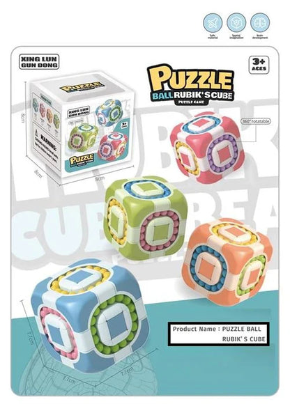 3D MAZE GAME BRAIN TEASER PUZZLE BALL CUBE,FUN CHALLENGING TOY FOR KIDS AND ADULTS,PUZZLE TOYS TIRE CUBE ANXIETY RELIEF,GRAVITY MAZE,SENSORY TOYS FOR ADULTS&KIDS AGES 6+