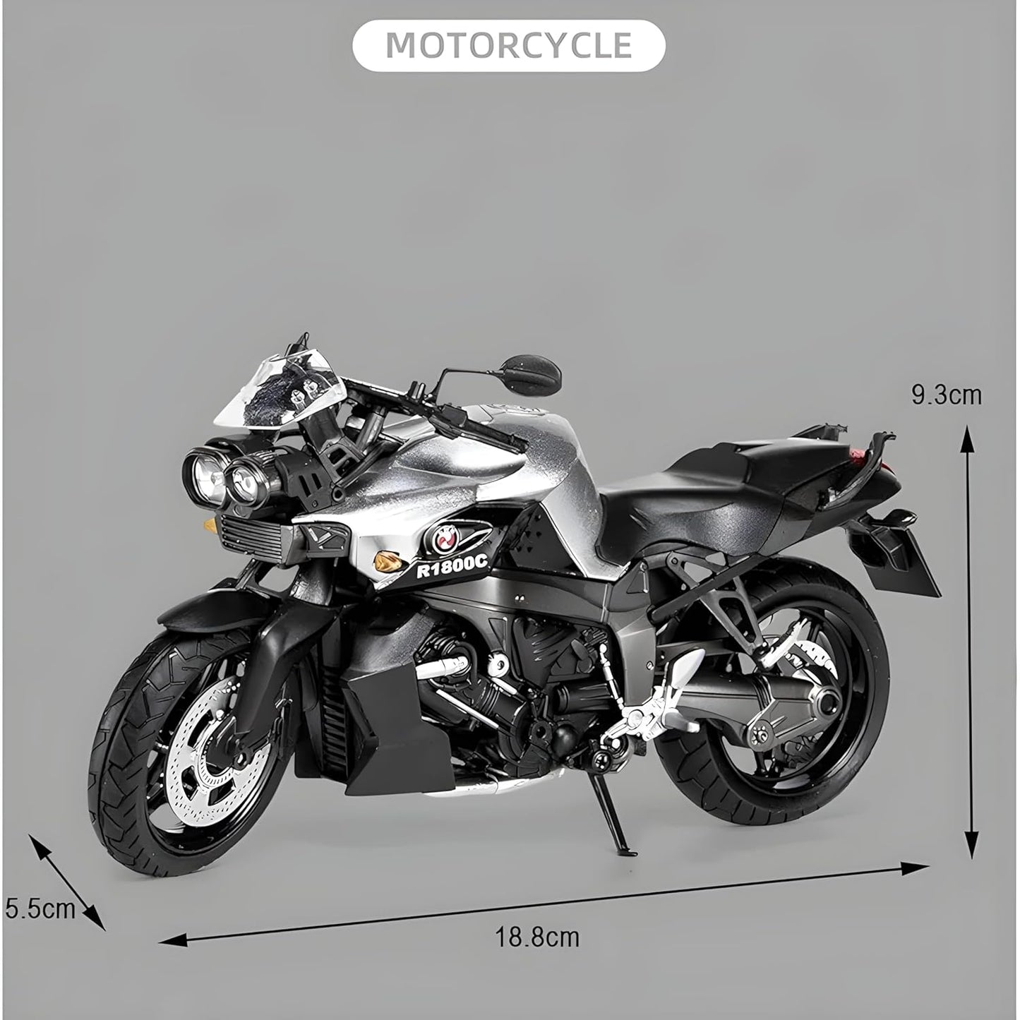 Bmw R1800c 1:24 Diecast Scale Model Car
