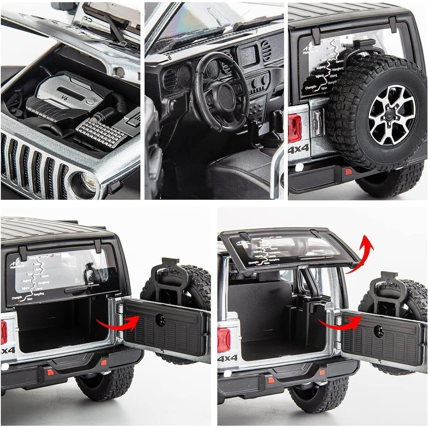 Jeep Wrangler Thar 1:24 Diecast Scale Model Car
