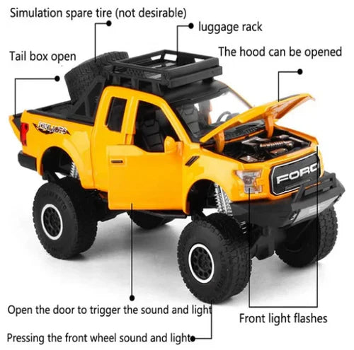 Ford Raptor F-150 Suv 1:24 Diecast Scale Model Car