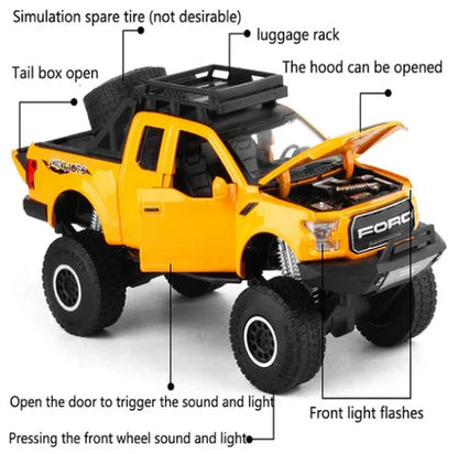 Ford Raptor F-150 Suv 1:24 Diecast Scale Model Car